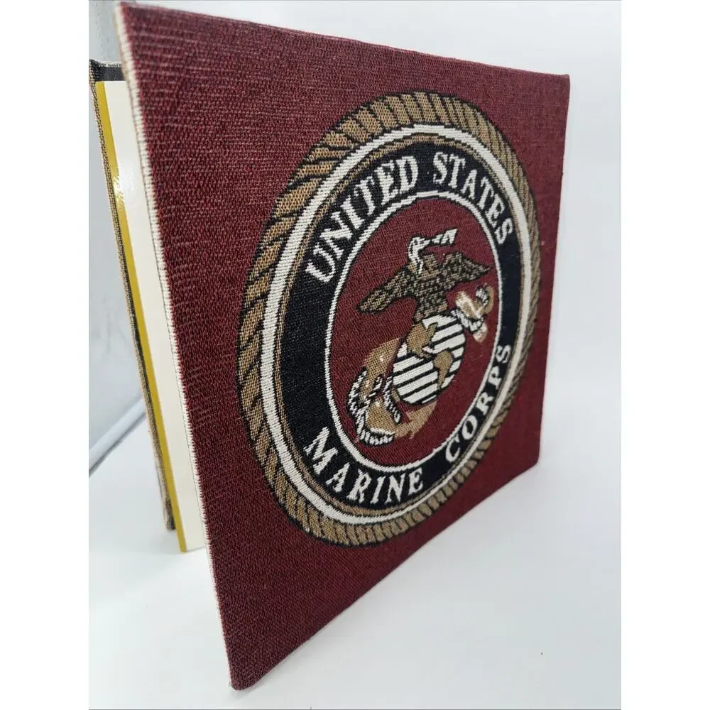 Vintage United States Marine Corps Scrap Book Photo Album 13x13 Military Soldier
